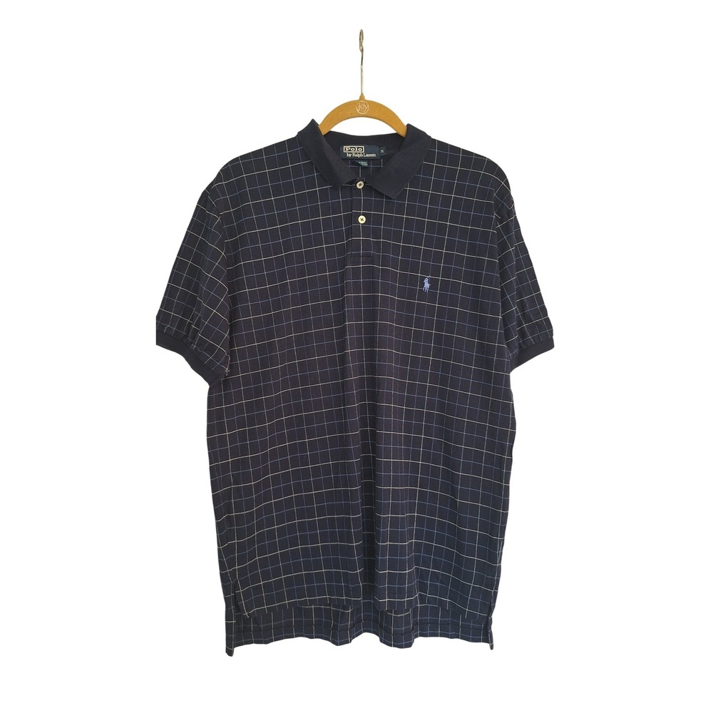 Vintage Polo Ralph Lauren Polo Shirt Men's Size M Striped blue